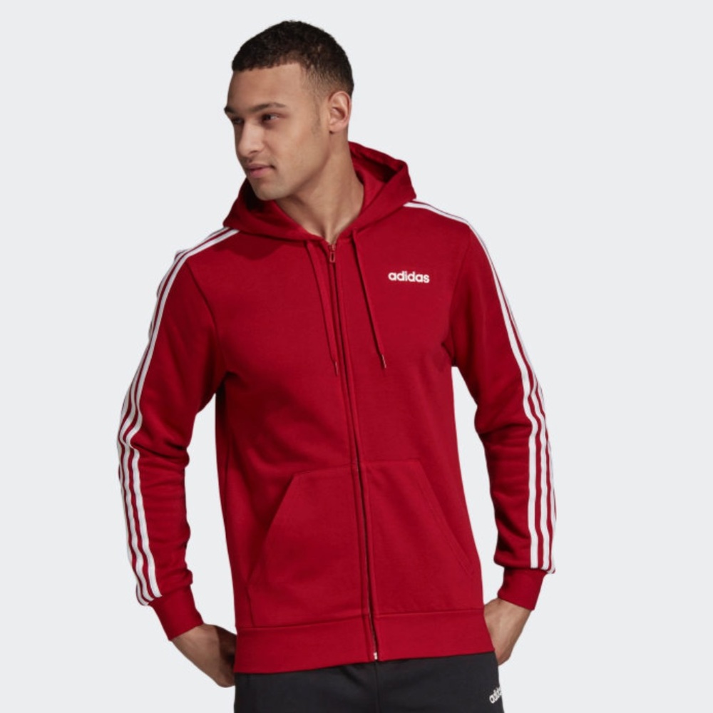 ADIDAS ESSENTIALS 3-STRIPES FLEECE HOODIE